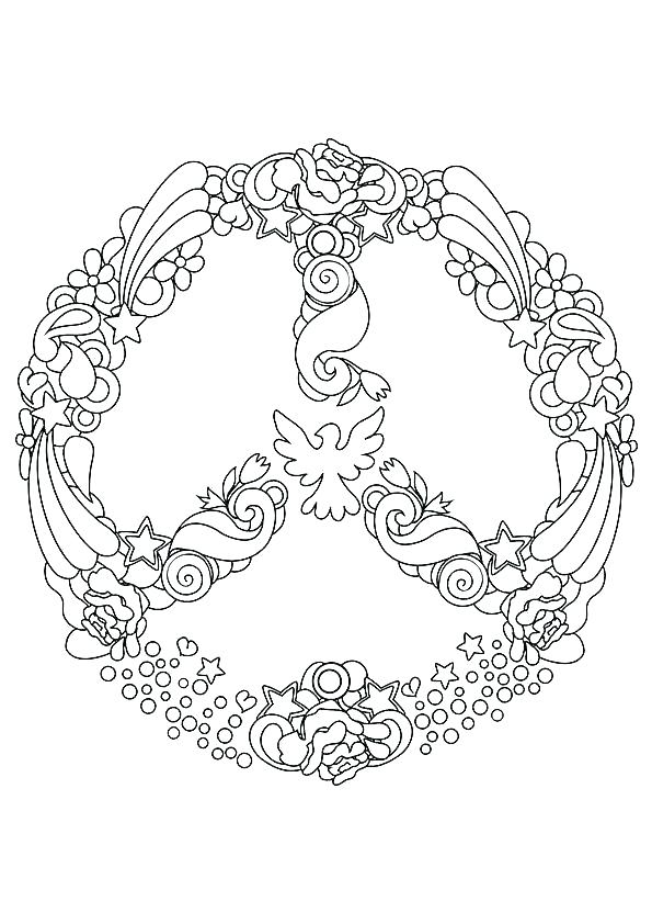 595x842 Peace Coloring Pages Peace Coloring Pages Hippie Coloring Sheets