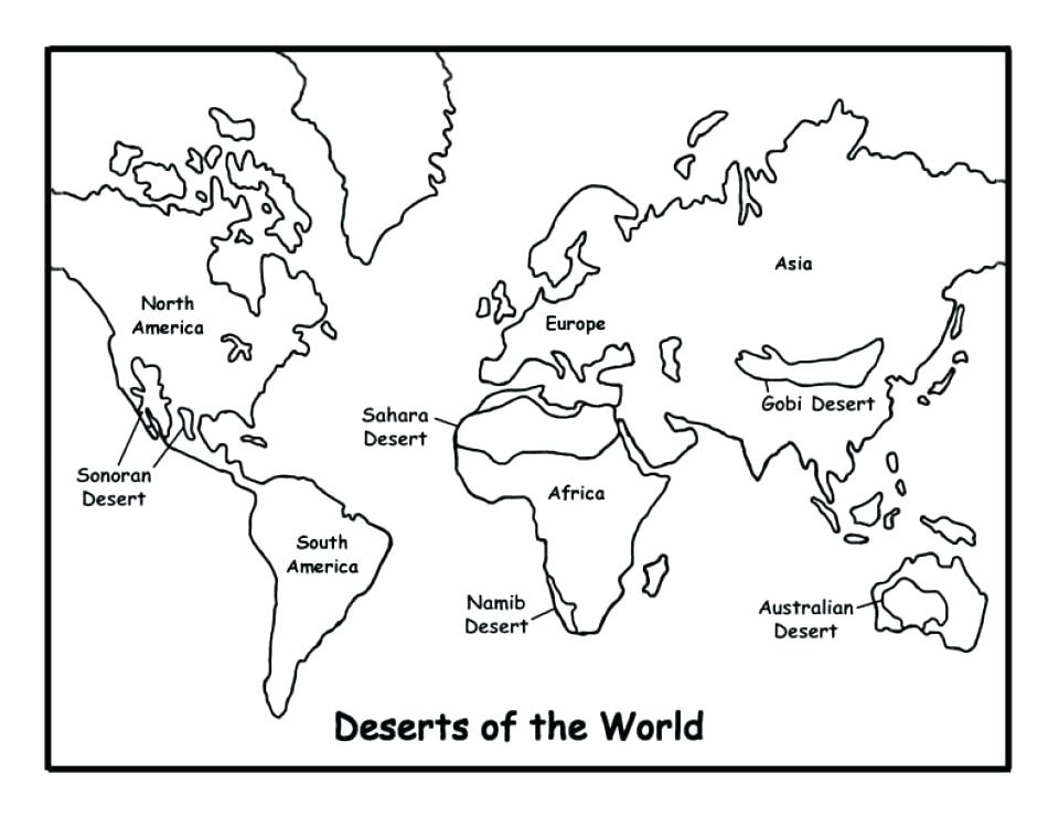 960x741 Globe Coloring Pages Map Coloring Pages Simple World Map Coloring