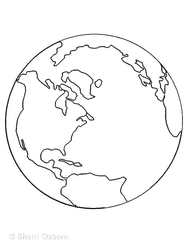 612x792 Globe Coloring Pages
