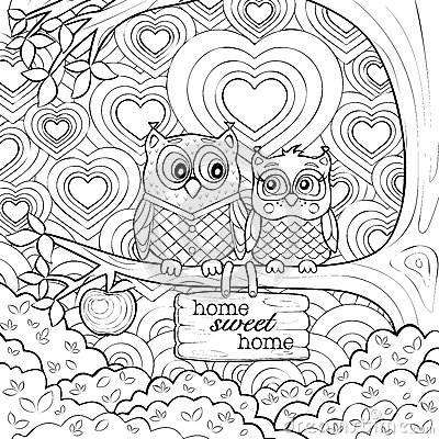 400x400 Art Therapy Coloring Pages Cute Owls Art Therapy Coloring Page