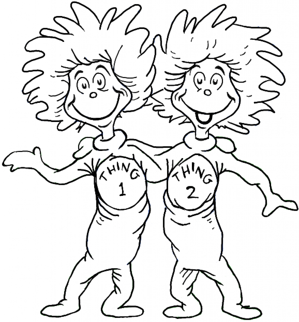 950x1024 Dr Seuss Coloring Pages Thing And Thing