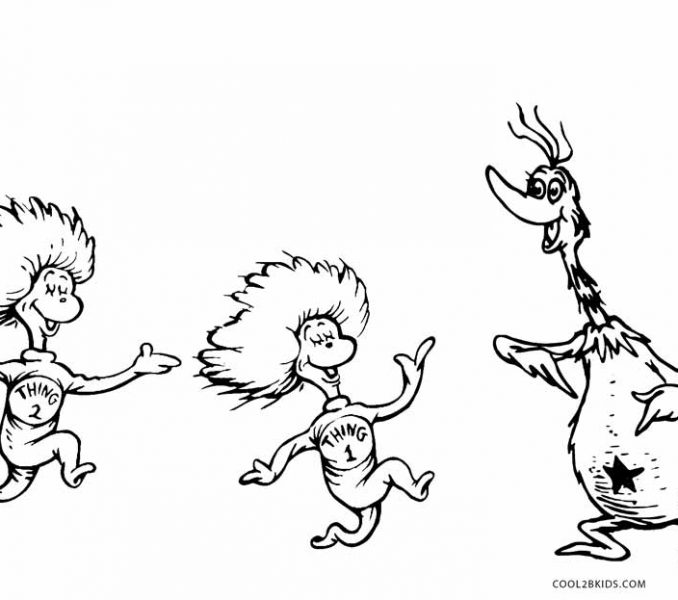 678x600 Thing Thing Coloring Pages Free Printable Dr Seuss Coloring