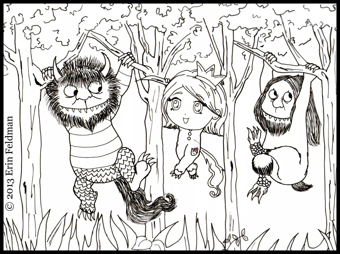 1152x860 Where The Wild Things Are Coloring Pages For Kids And Adults Dak