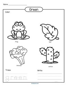 236x305 Things That Are Green Coloring Page