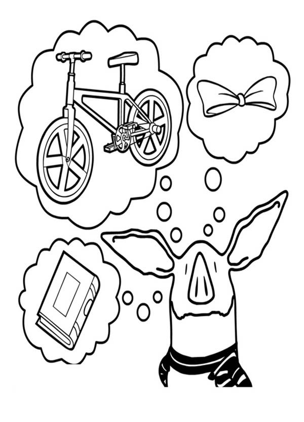 600x834 Olivia The Pig Think Of Many Things Coloring Page