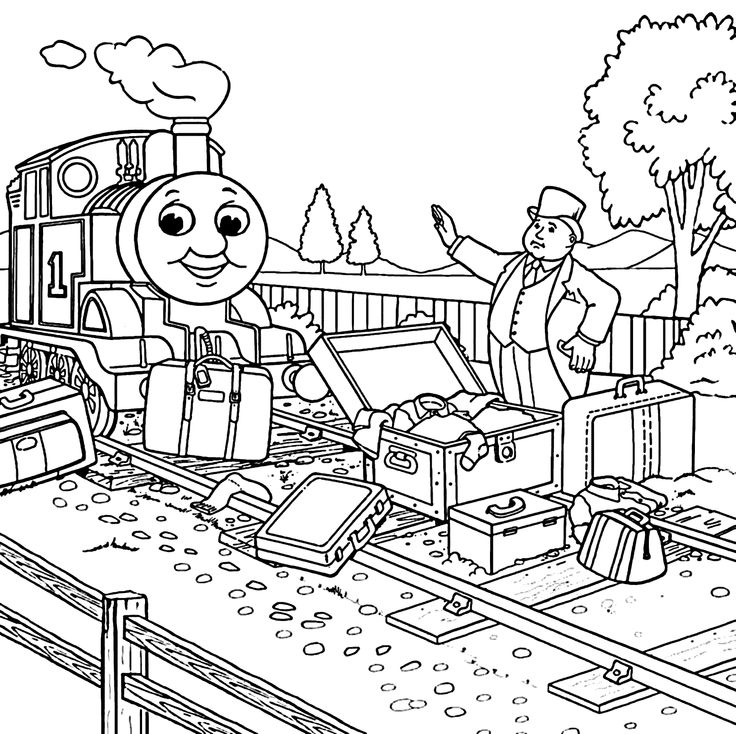 Thomas The Train Printable Coloring Pages at GetDrawings | Free download