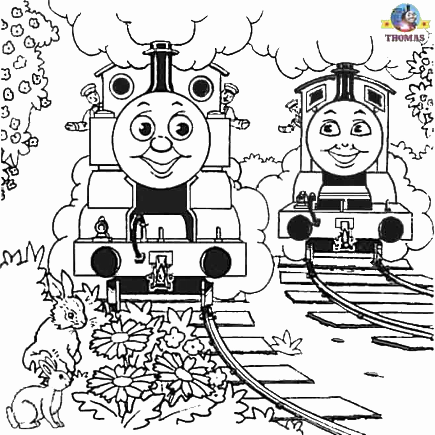 1400x1400 The Tank Engine Thomas The Train Birthday Coloring Pages