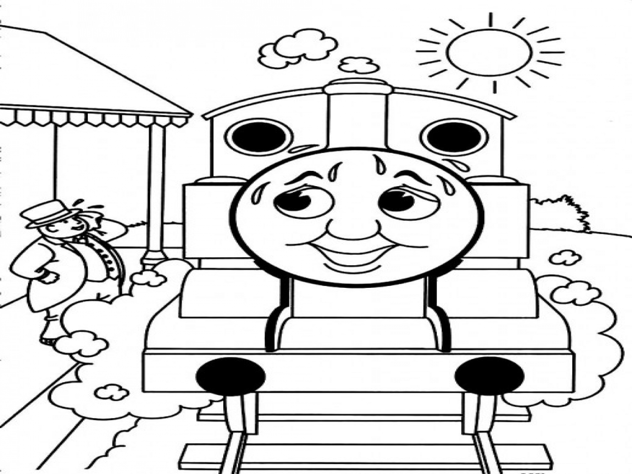 1280x960 Thomas The Train Birthday Coloring Pages Sir Topham Hatt And Feels