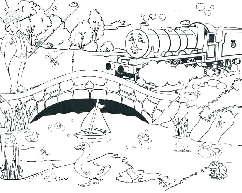 800x640 Thomas The Tank Engine Coloring Pages James And Friends