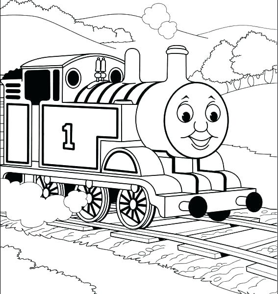 567x600 Thomas Coloring Pages Free The Train Coloring Pages Free On Best