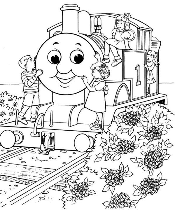 600x720 Train Coloring Pages Free Thomas The Train Coloring Pages