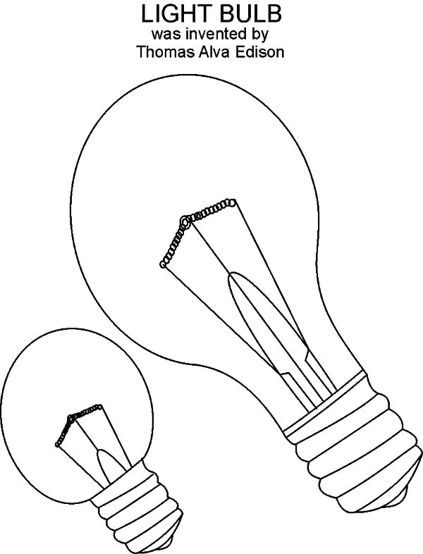 600x786 Thomas Edison Coloring Page Light Bulb Coloring Pages Thomas
