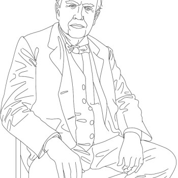 350x350 Thomas Edison Coloring Page