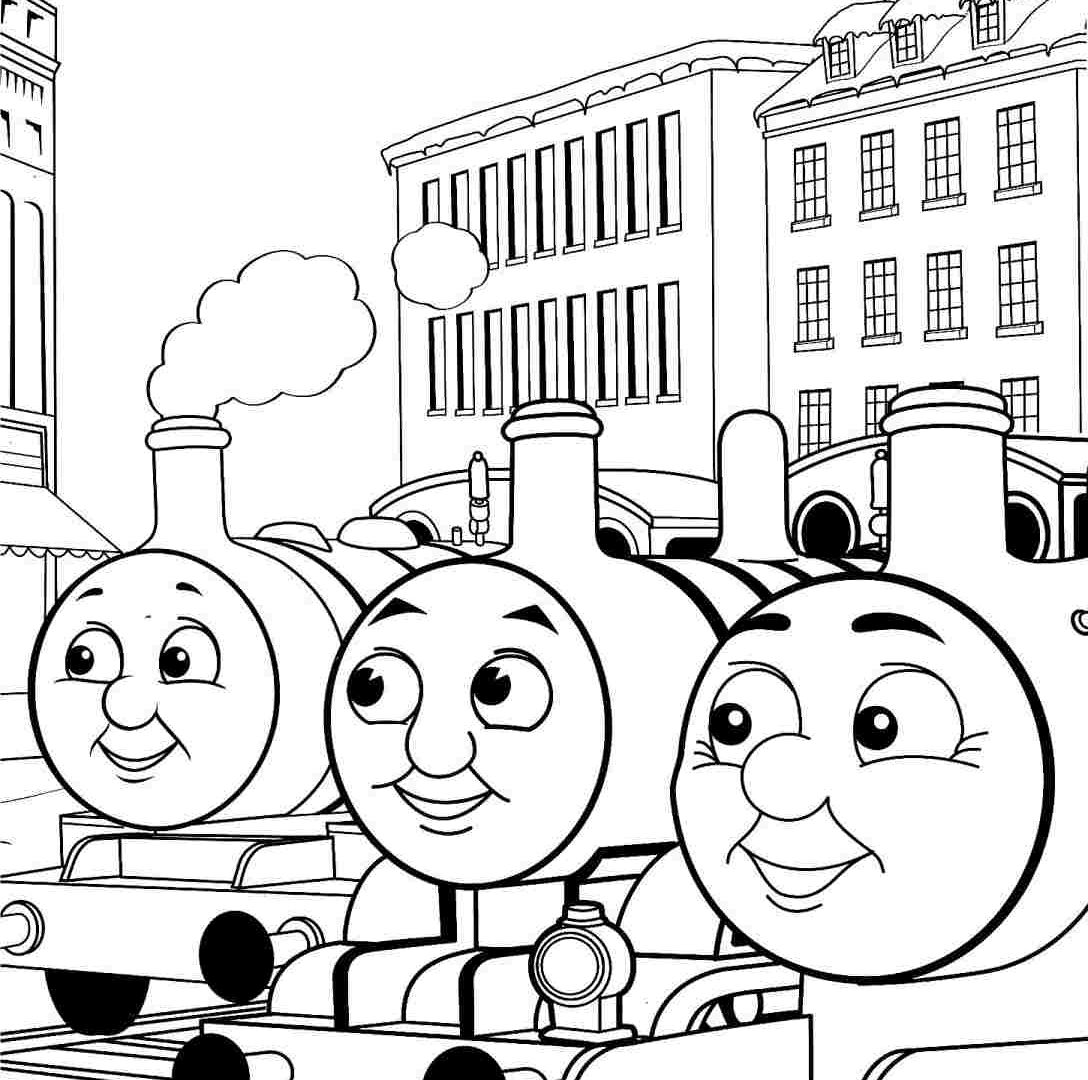 1088x1080 Thomas Train Colourings Free Printable Coloring For Kids Jefferson