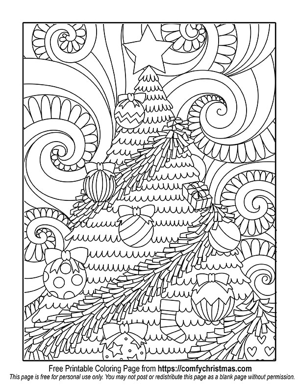 612x792 Free Printable Christmas Coloring Pages Comfy Christmas