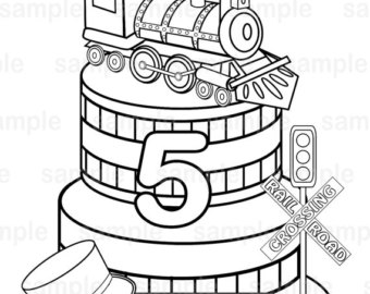 340x270 Train Coloring Pages Etsy