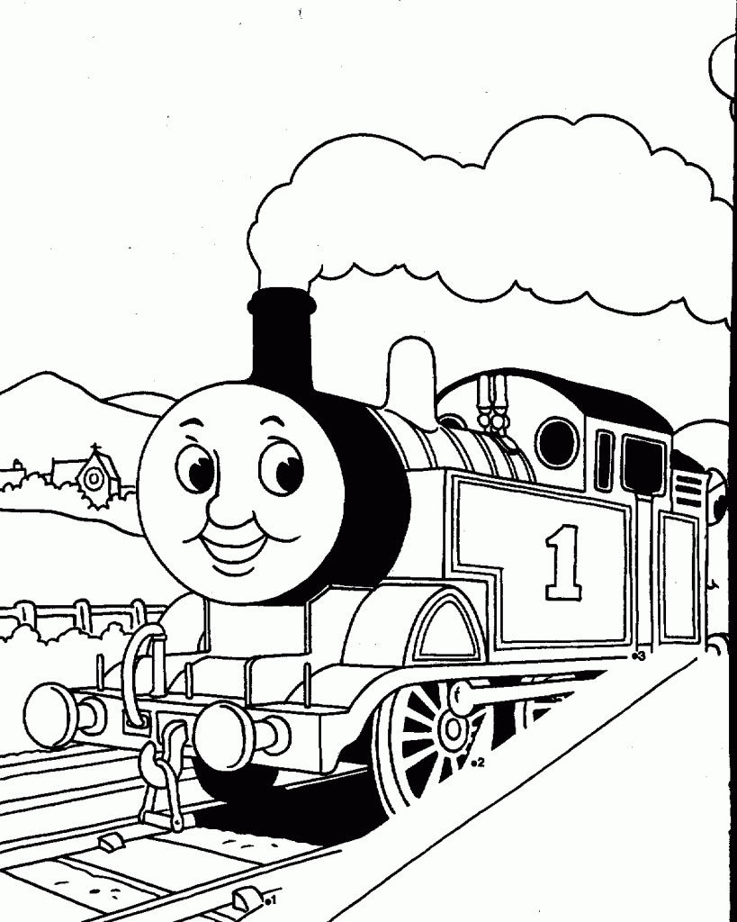 819x1024 Train Coloring Pages For Free Download, Thomas The Train Christmas