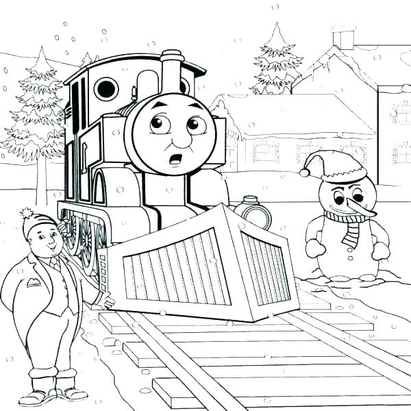 600x600 Christmas Train Coloring Pages S Thomas The Tank Engine Christmas
