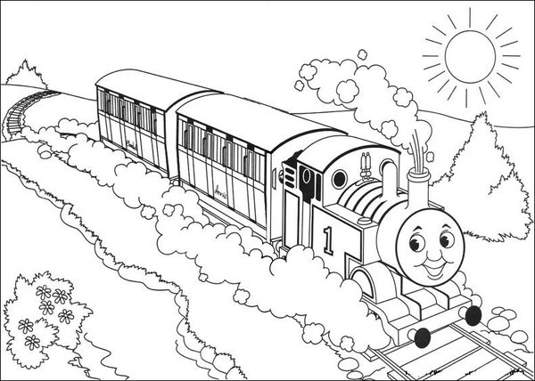 600x428 Thomas Tank Engine Coloring Pages