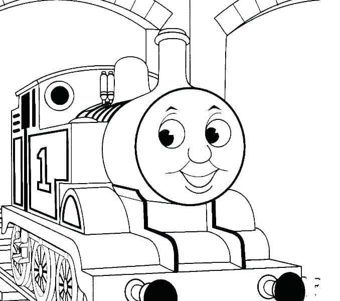 678x600 Thomas Train Coloring Page