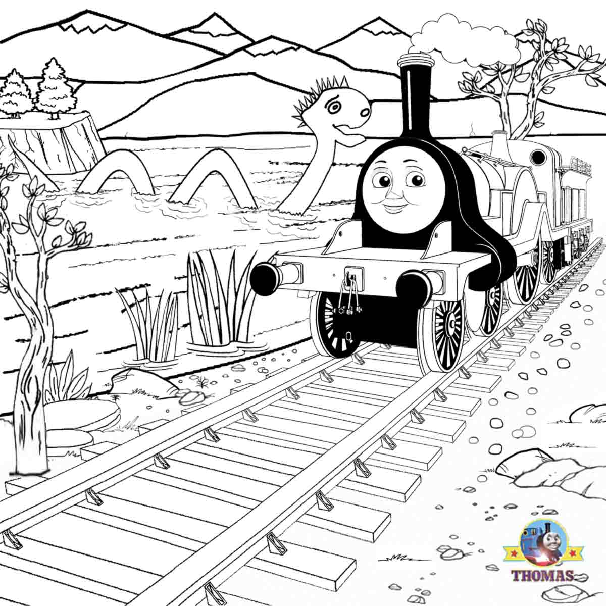 1200x1200 Thomas The Train Coloring