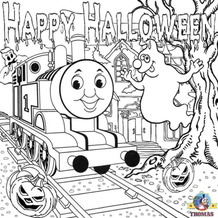 750x750 Thomas Halloween Coloring Sheets Halloween Party
