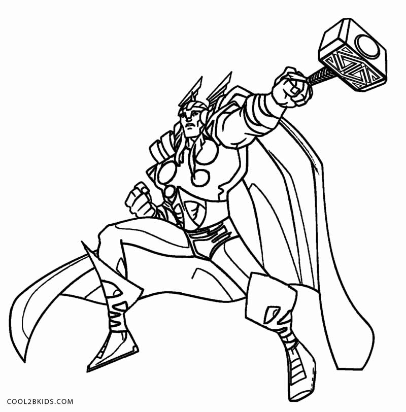 800x812 Thor Coloring Pages