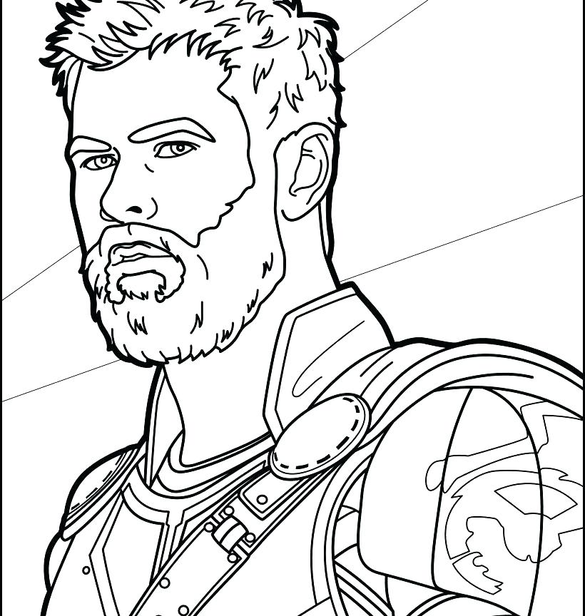 820x864 Thor Coloring Page Squad Colouring Pages Page Thor Free