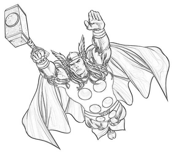 600x500 Thor Coloring Pages Printable For Kids Coloring Pages