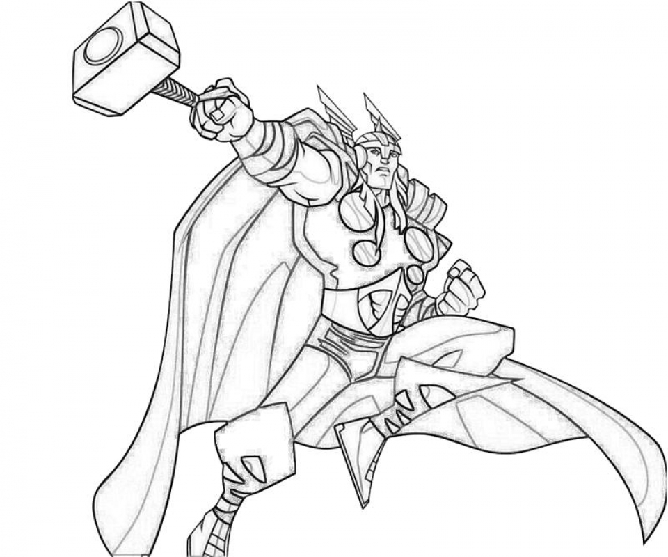960x800 Free Printable Thor Coloring Pages