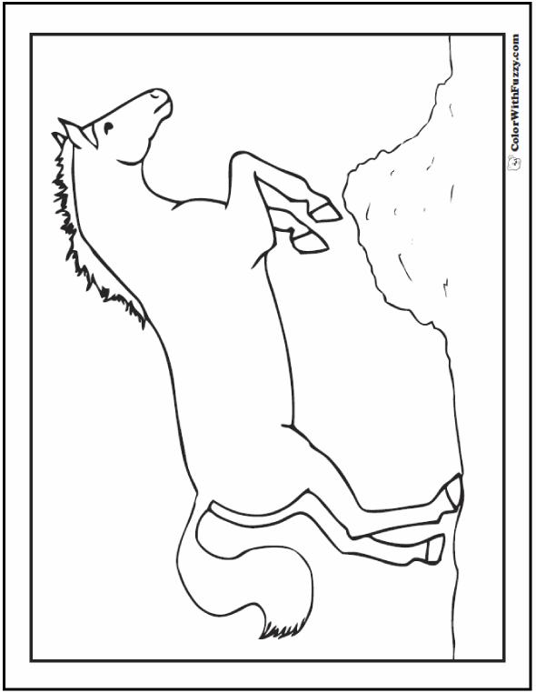 590x762 Horse Coloring Page Riding, Showing, Galloping
