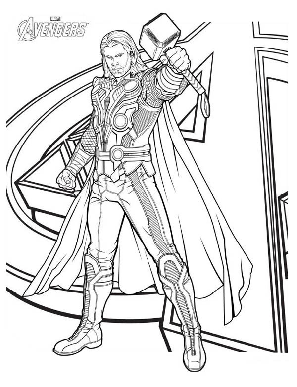 600x782 Thor Coloring Pages