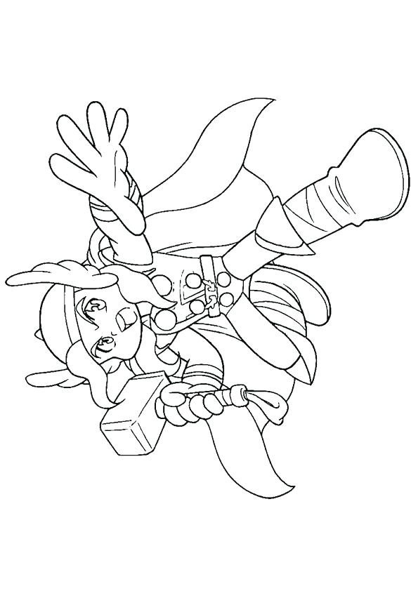 595x842 Thor Coloring Sheet