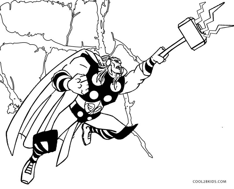 800x649 Printable Thor Coloring Pages For Kids