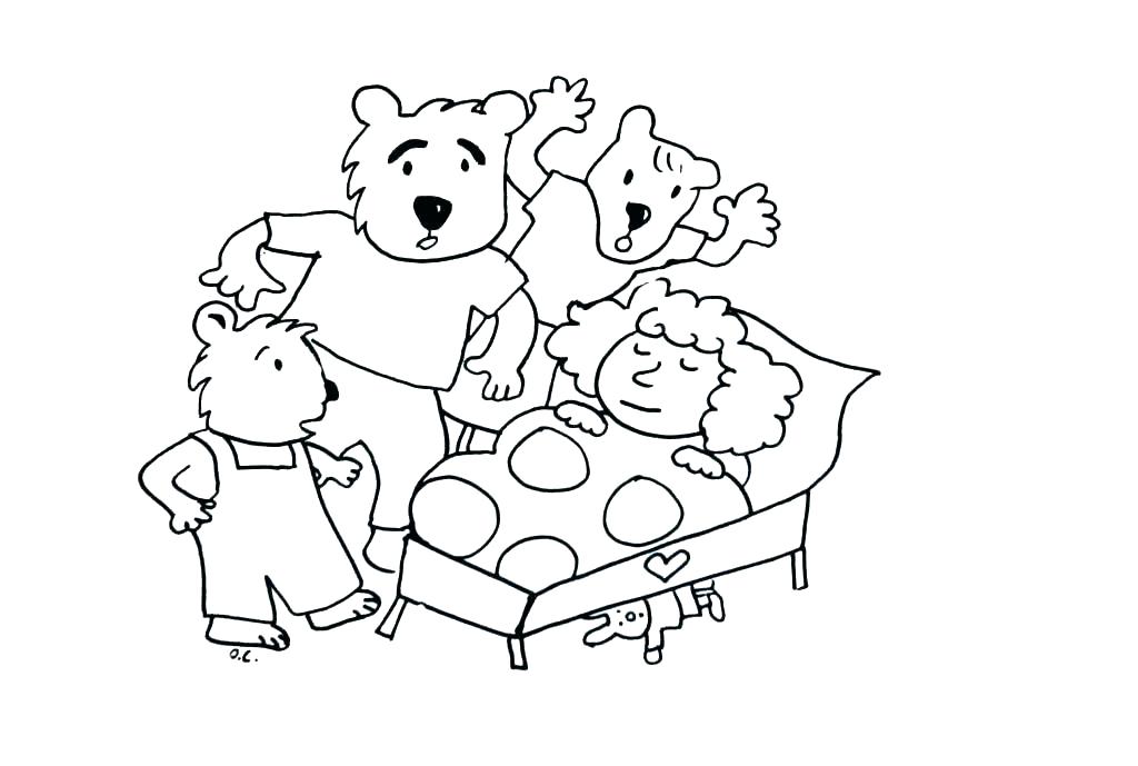 1024x689 Berenstain Bears Coloring Pages Three Bears Coloring Pages