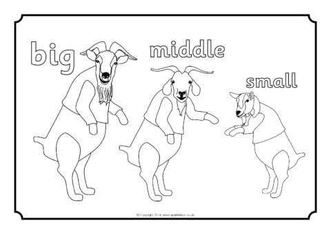 480x339 Three Billy Goats Gruff Colouring Sheets