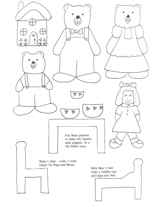 540x724 Goldilocks Coloring Pages Free Printable Coloring Pages Three