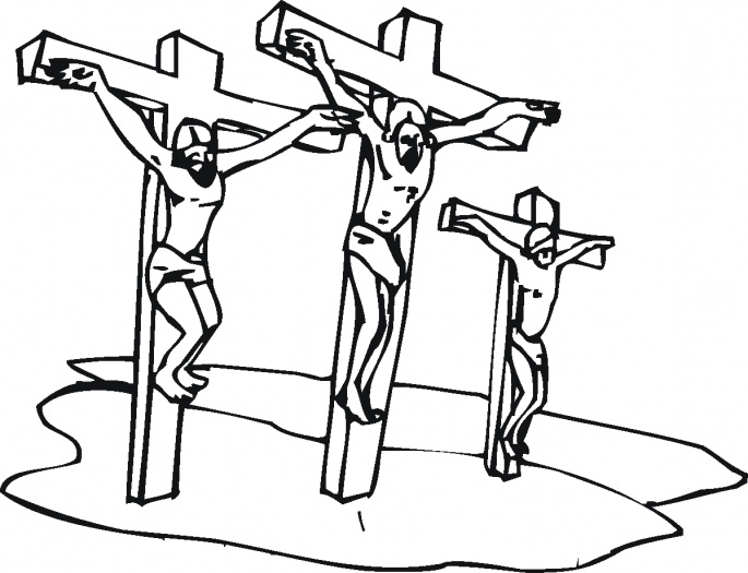 685x525 Three Crosses Coloring Page Good Friday Coloring Pages