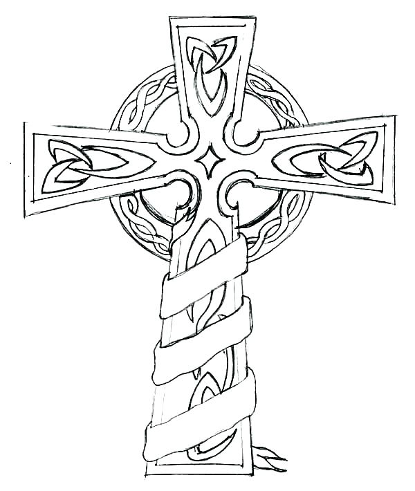 600x710 Coloring Pages Crosses