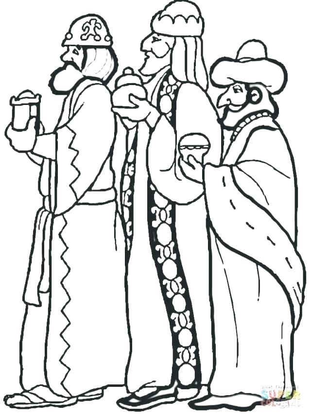 638x858 La Kings Colouring Pages Three Wise Men Coloring Page Free