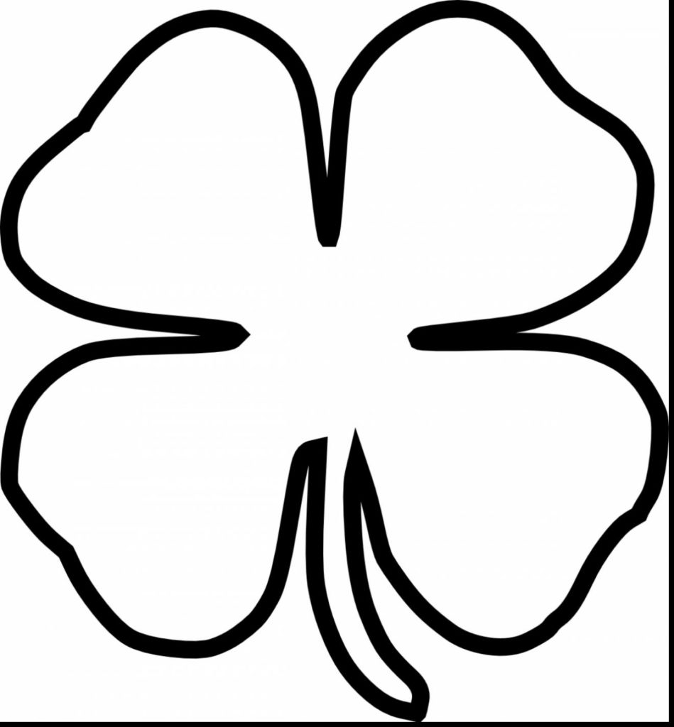949x1024 Four Leaf Clover Coloring Page Clipart Best Body Modification