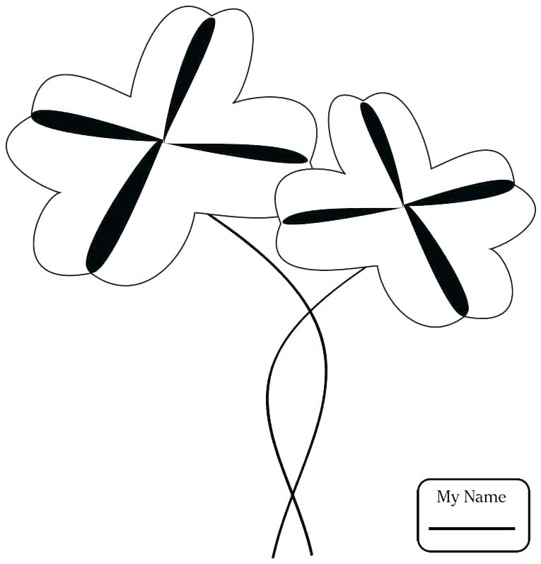 765x797 H Clover Coloring Sheet