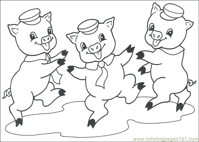 650x464 Coloring Pages For Little Pigs Three Little Pigs Houses Coloring