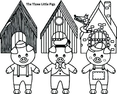 400x322 Three Little Pigs Coloring Pages Little Pigs Coloring Pages