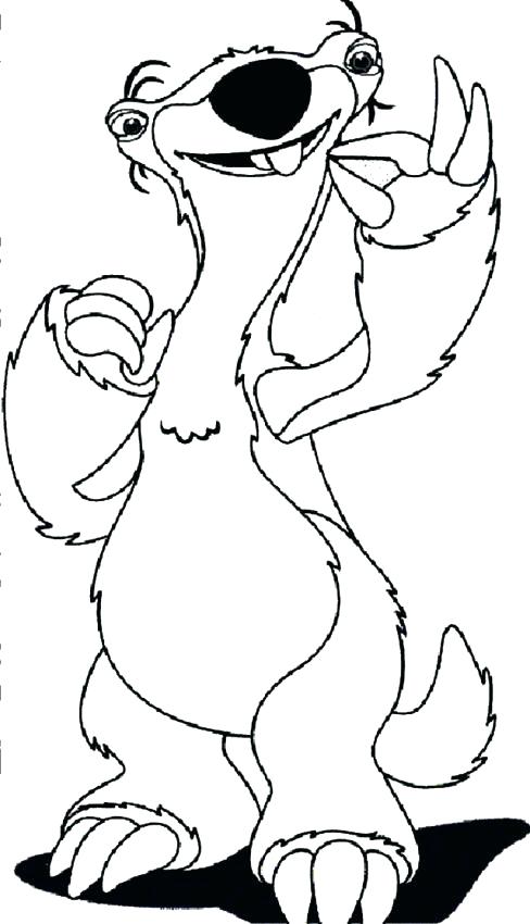 488x850 Sloth Coloring Page New Sloth Coloring Page Best Of Crossing