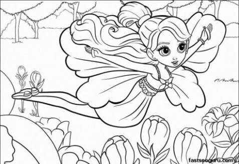 477x327 Printable For Girls Barbie Thumbelina Coloring Pages Just