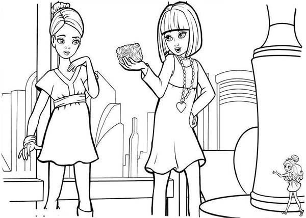 600x428 Vanessa Talking To Janessa In Barbie Thumbelina Coloring Pages