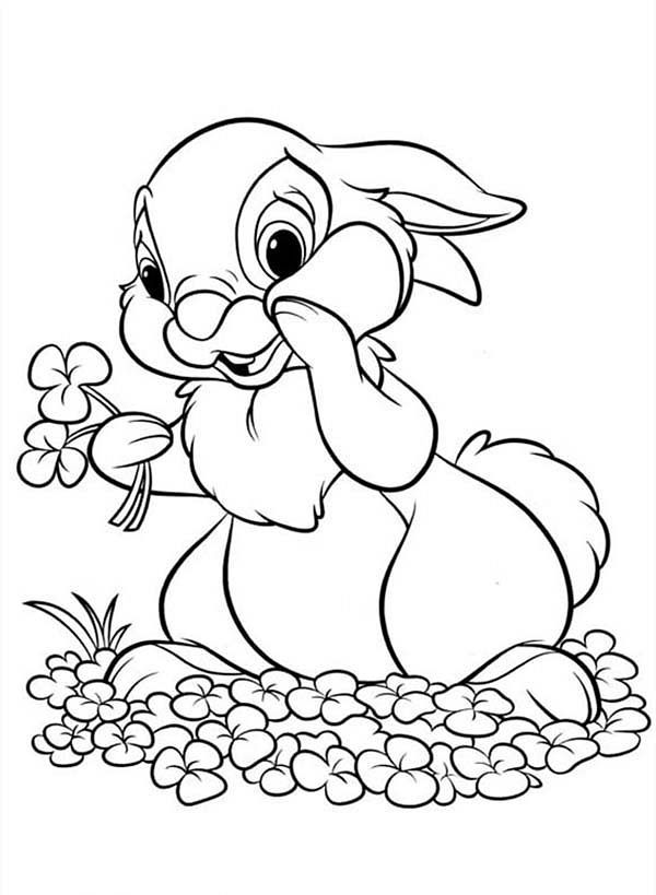 600x819 Thumper Coloring Pages Thumper Drawing Easter Embroidery