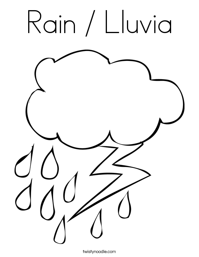 685x886 Rain Lluvia Coloring Page