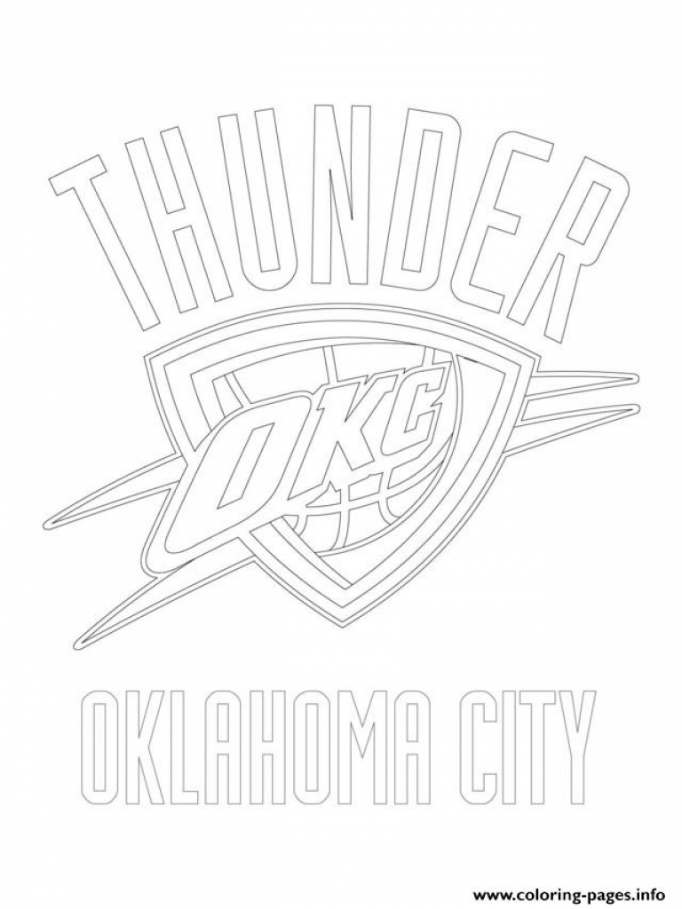 768x1024 Oklahoma City Thunder Coloring Pages